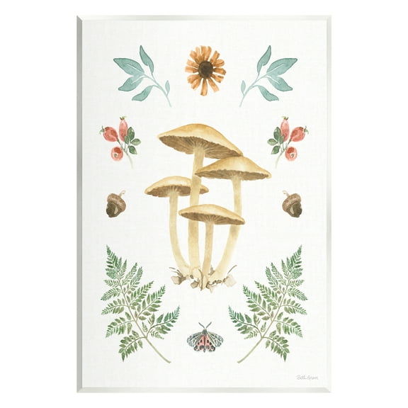 Stupell Industries Woodland Cottage Botanicals Botanical & Floral Painting Unframed Art Print Wall Art, 10 x 15