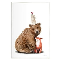 Stupell Industries Woodland Creatures Nature Animals Graphic Art Unframed Art Print Wall Art, Design by Rachel Nieman