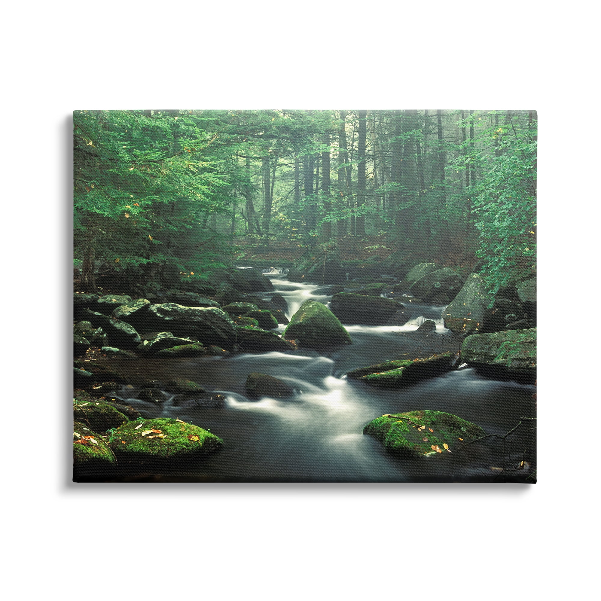 Stupell Industries Woodland Creek Landscape Nature Photography Gallery Wrapped Canvas Print Wall Art, 20 x 16