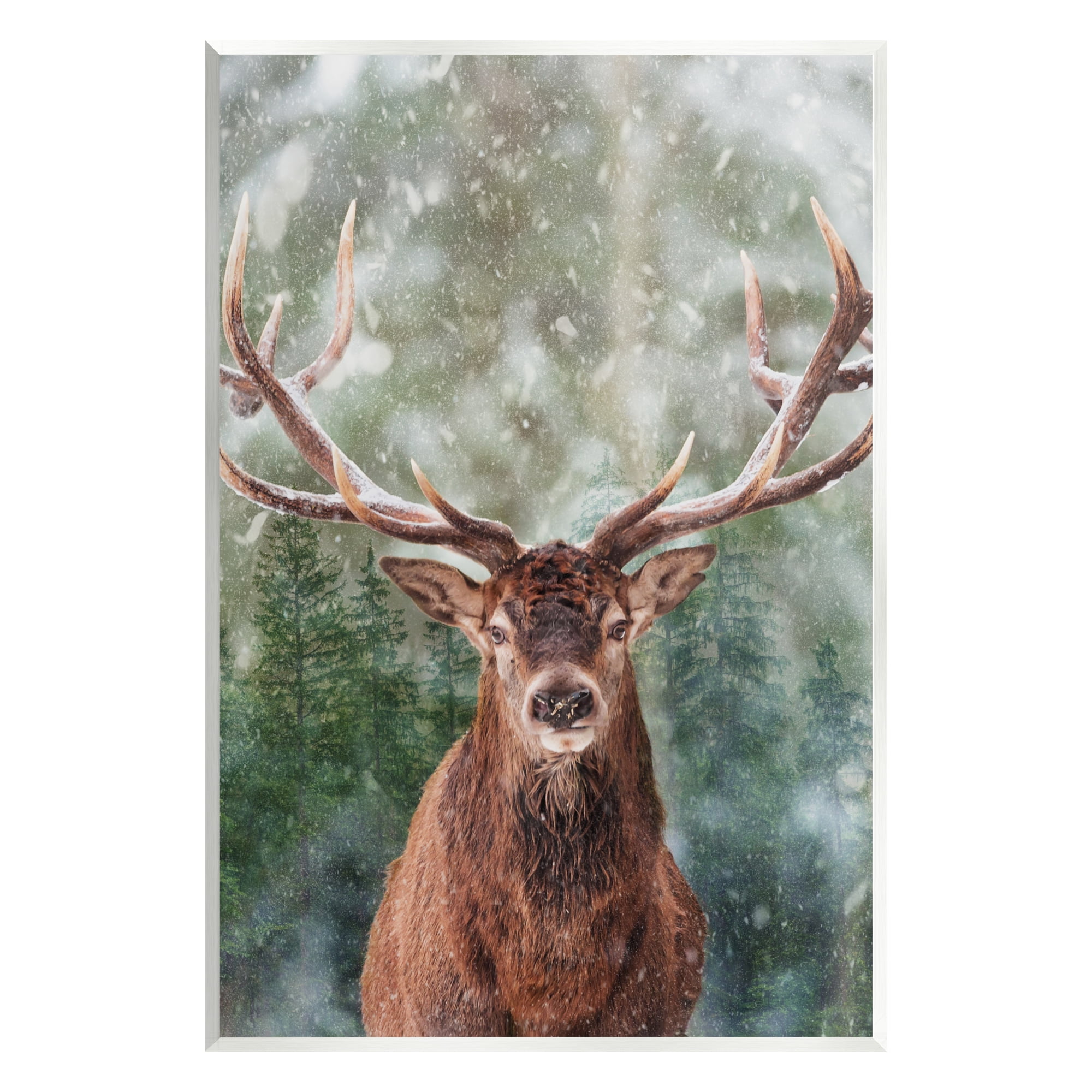 Stupell Industries Woodland Forest Deer Animals & Insects Painting Unframed Art Print Wall Art, 10 x 15