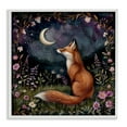 thumbnail image 1 of Stupell Industries Woodland Fox Night Forest Animals Painting White Framed Art Print Wall Art, 12 x 12, 1 of 2