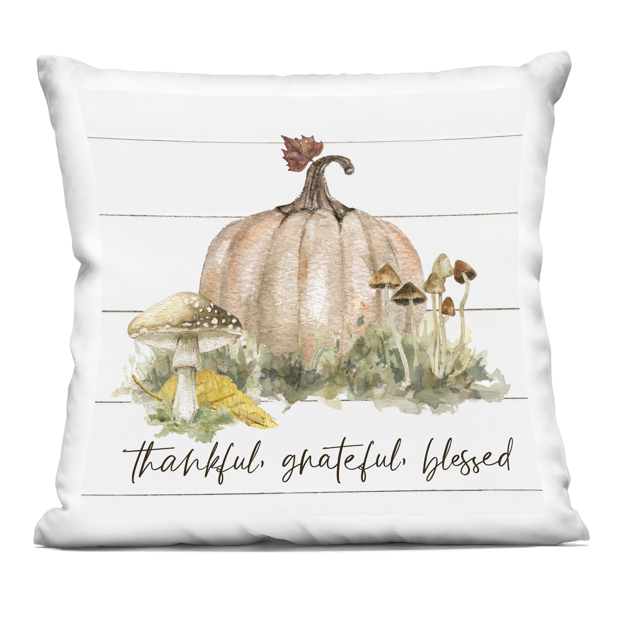 Stupell Industries Woodland Harvest Gratitude Decorative Printed Throw Pillow, design by Livi and Finn