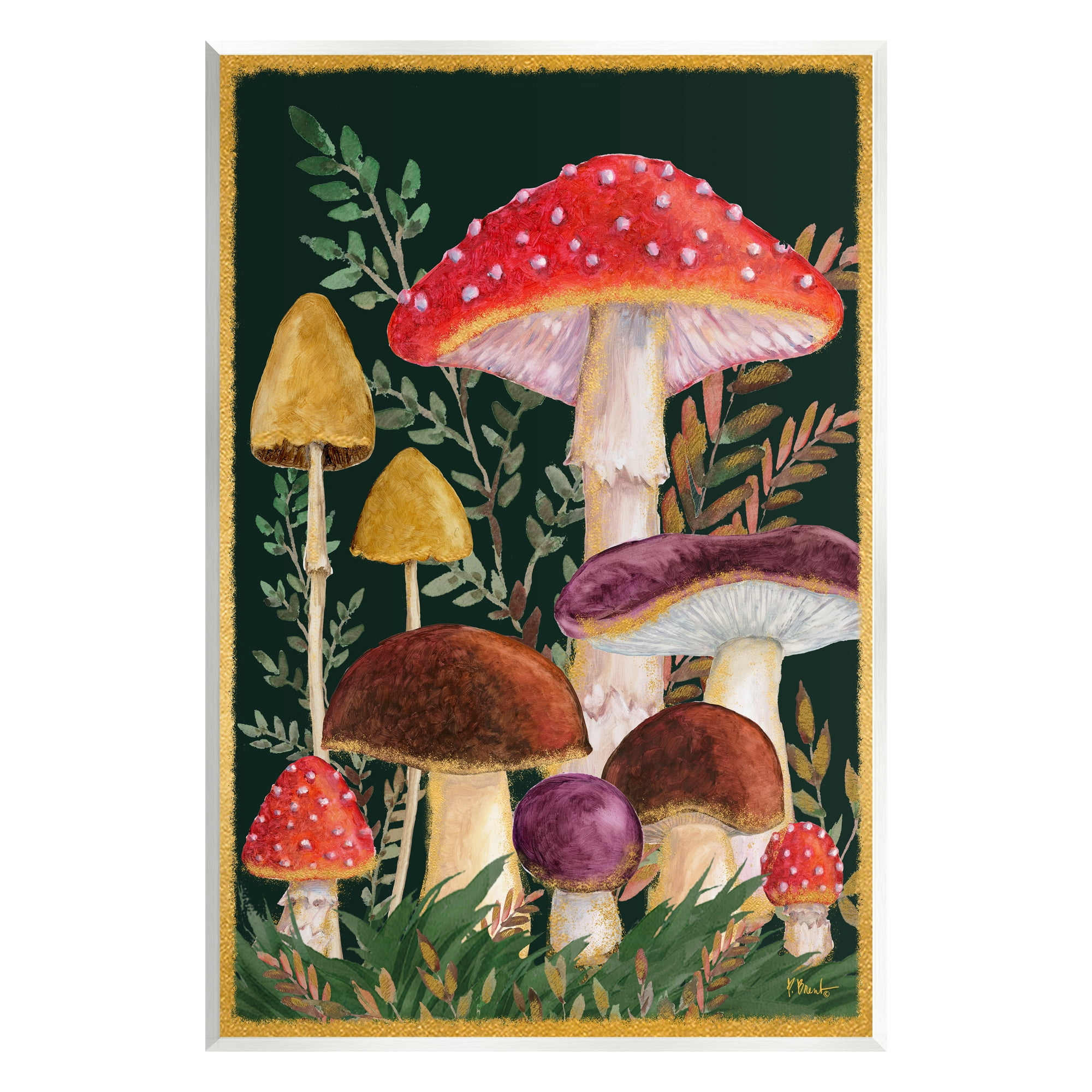 Woodland Mushrooms Nature Botanical MDF Wall Art