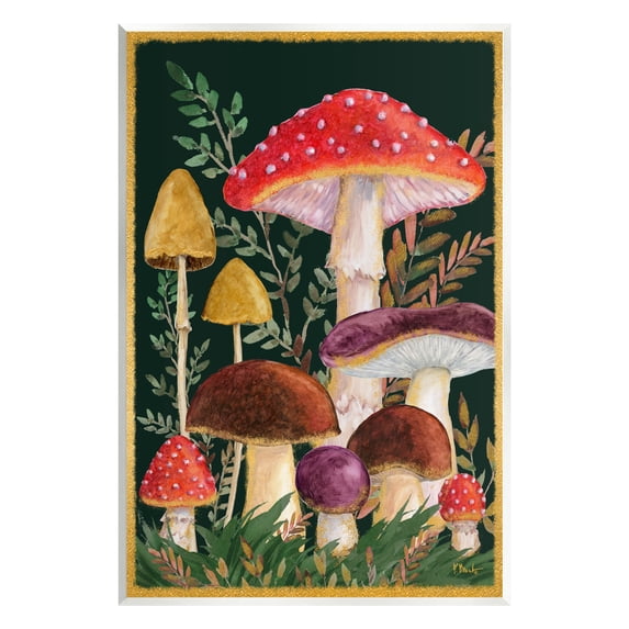 Stupell Industries Woodland Mushrooms Nature Botanical & Floral Painting Unframed Art Print Wall Art, 13 x 19