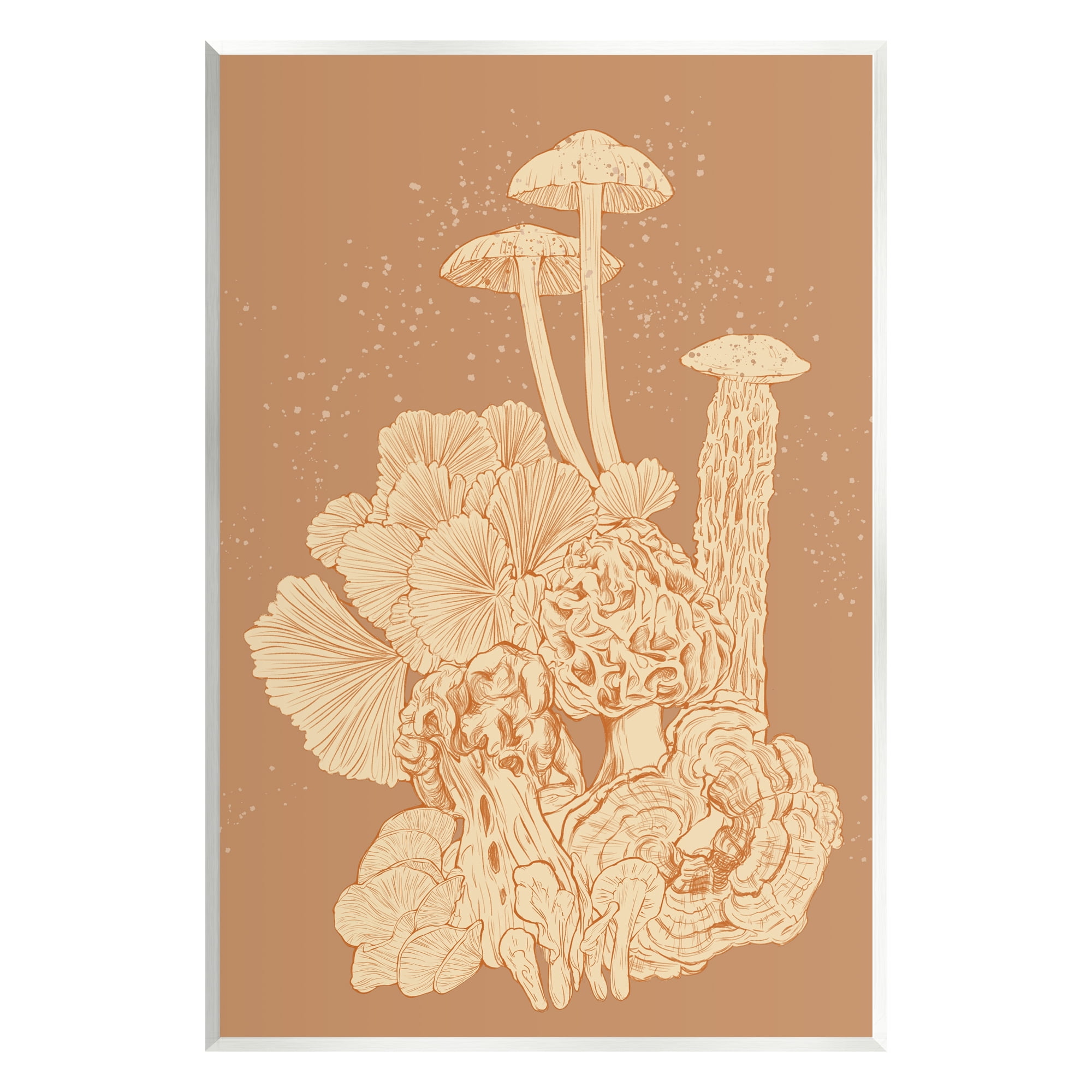 Stupell Industries Woodland Nature Varied Mushrooms Botanical & Floral Painting Unframed Art Print Wall Art