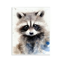 Stupell Industries Woodland Nursery Raccoon Animals Painting Unframed Art Print Wall Art, 11 x 14