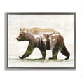 thumbnail image 1 of Stupell Industries Traditional Woodland Pattern Bear Gray Floating Frame Canvas Art, 31 x 25, by Amber Sterling, 1 of 8