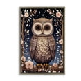 thumbnail image 1 of Stupell Industries Woodland Pattern Owl Animals & Insects Painting Brown Floater Framed Art Print Wall Art, 17 x 25, 1 of 10