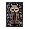 thumbnail image 1 of Stupell Industries Woodland Pattern Raccoon Animals & Insects Painting Black Framed Art Print Wall Art, 16 x 24, 1 of 10