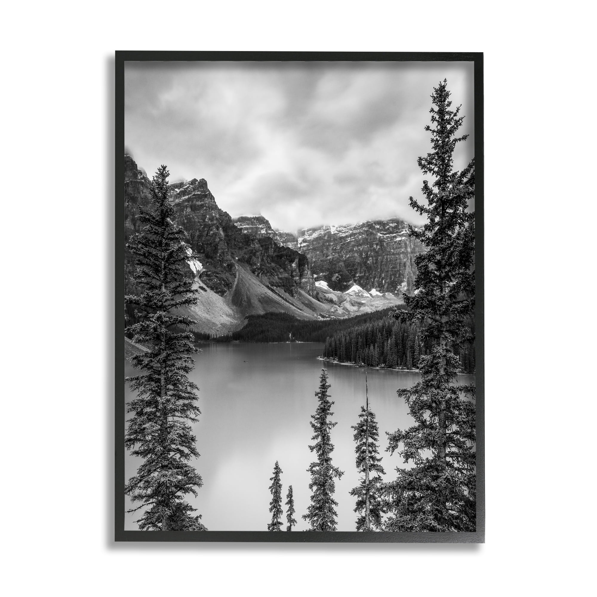 Stupell Industries Woodland Pond Scenery Landscape Photography Black Framed Art Print Wall Art, 24 x 30