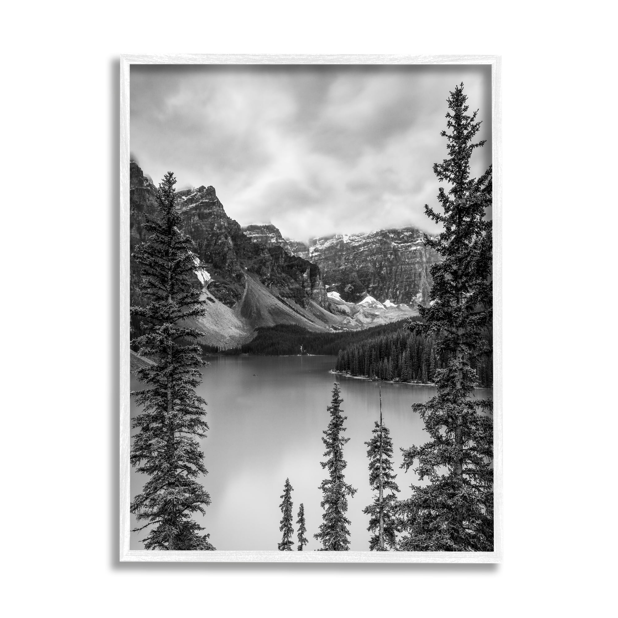 Stupell Industries Woodland Pond Scenery Landscape Photography White Framed Art Print Wall Art, 11 x 14