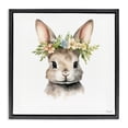 thumbnail image 1 of Stupell Industries Cottage Woodland Rabbit Flower Crown Black Floating Frame Canvas Art, 18 x 18, by Roozbeh, 1 of 8