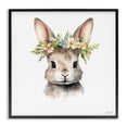 thumbnail image 1 of Stupell Industries Cottage Woodland Rabbit Flower Crown Black Framed Giclee Art, 12 x 12, by Roozbeh, 1 of 8