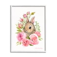 thumbnail image 1 of Stupell Industries Woodland Rabbit Pink Rose Nest Spring Florals Farmhouse Painting White Framed Art Print Wall Art, 24 x 30, Design by Sherri Buck Baldwin, 1 of 7