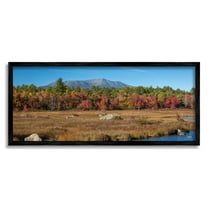 Stupell Industries Woodland Stream Landscape Landscape Photography Black Framed Art Print Wall Art, 24 x 10