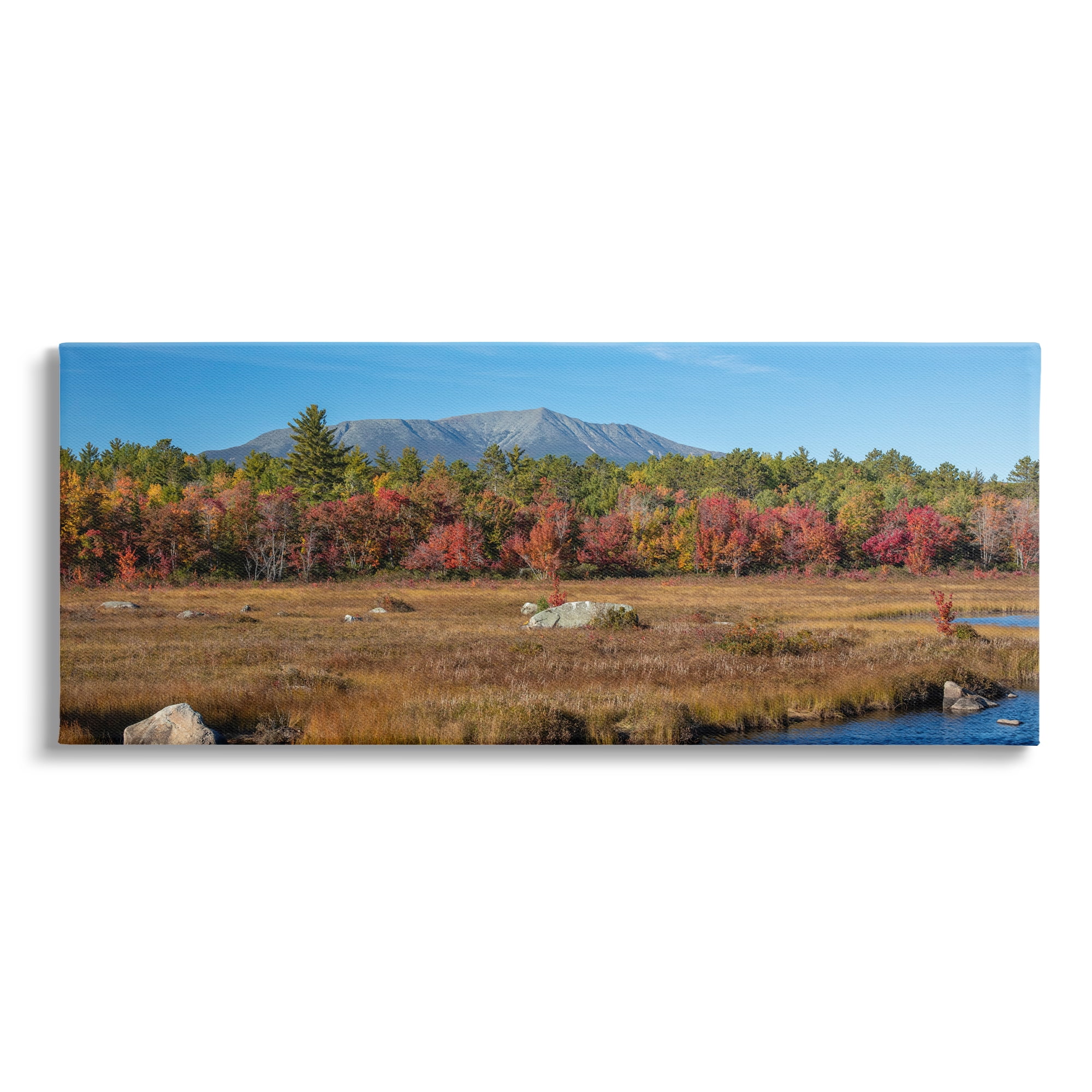 Stupell Industries Woodland Stream Landscape Landscape Photography Gallery Wrapped Canvas Art Print Wall Art, 40 x 17