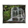 thumbnail image 1 of Stupell Industries Woodland Waterfall Nature Creek Landscape Photography Gray Floater Framed Art Print Wall Art, 1 of 6
