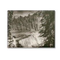 Stupell Industries Woodland Waterfall Photography Landscape Photography Gallery Wrapped Canvas Art Print Wall Art, 20 x 16