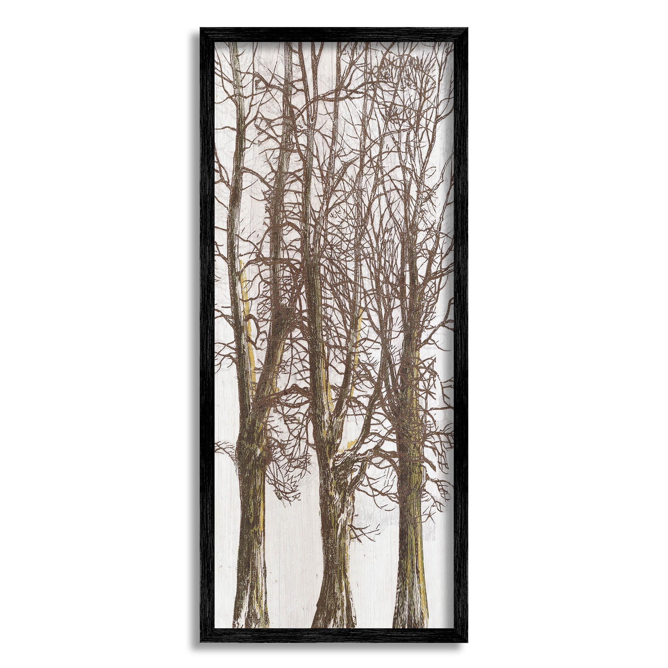 Stupell Industries Woodland Winter Tree Branches Graphic Art Black Framed Art Print Wall Art, Design by Lil' Rue