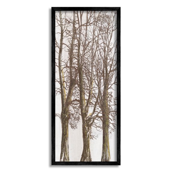 Stupell Industries Woodland Winter Tree Branches Graphic Art Black Framed Art Print Wall Art, Design by Lil' Rue