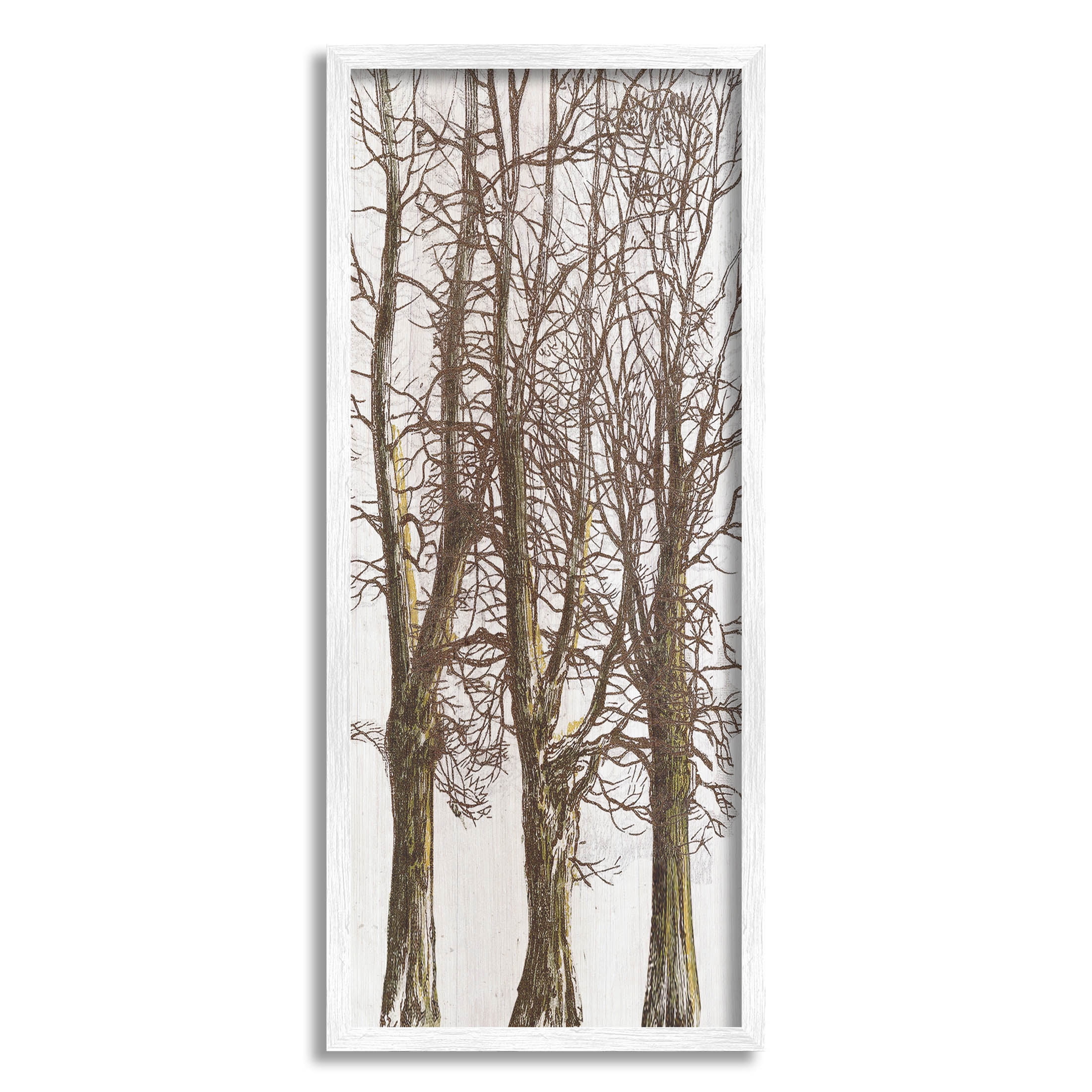 Stupell Industries Woodland Winter Tree Branches Graphic Art White Framed Art Print Wall Art, Design by Lil' Rue