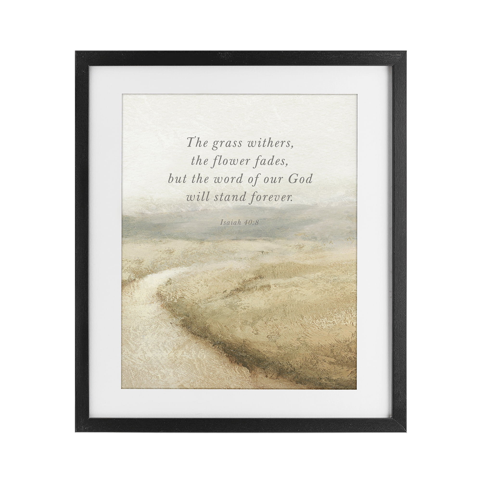 Stupell Industries Word Of God Isaiah Proverb Black Framed Print Under Glass, design by John Spaeth