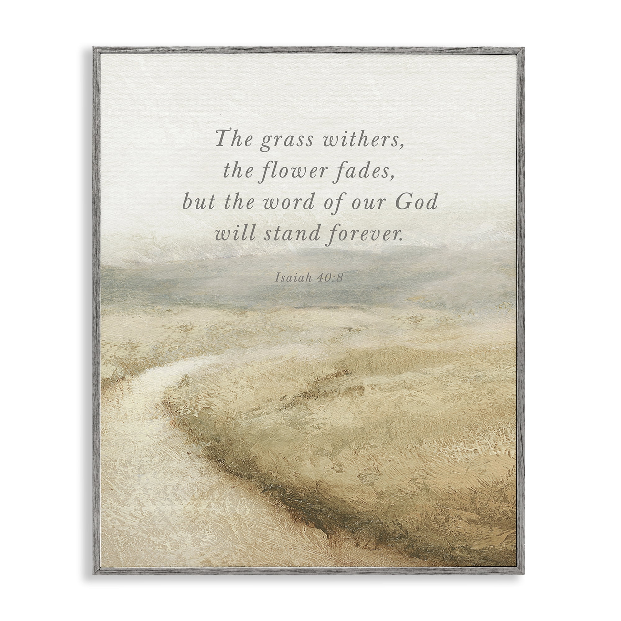 Stupell Industries Word Of God Isaiah Proverb Gray Framed Giclee Art, design by John Spaeth