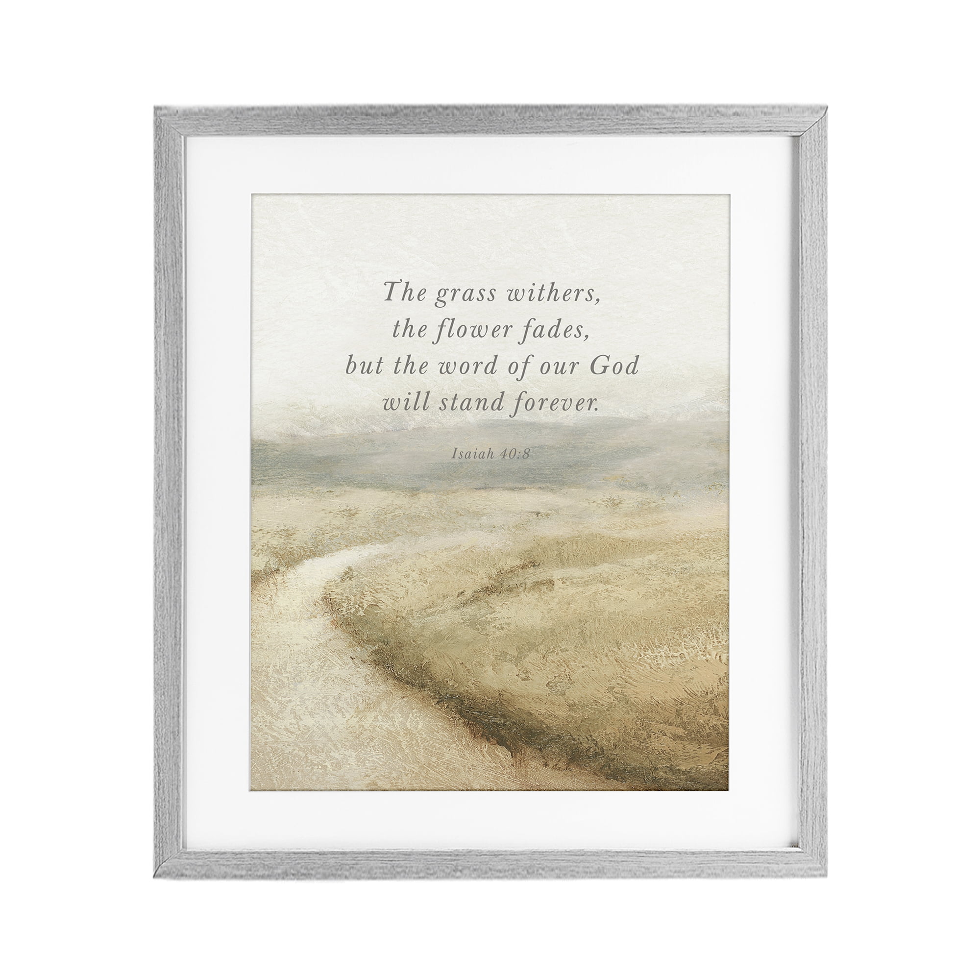 Stupell Industries Word Of God Isaiah Proverb Gray Framed Print Under Glass, design by John Spaeth
