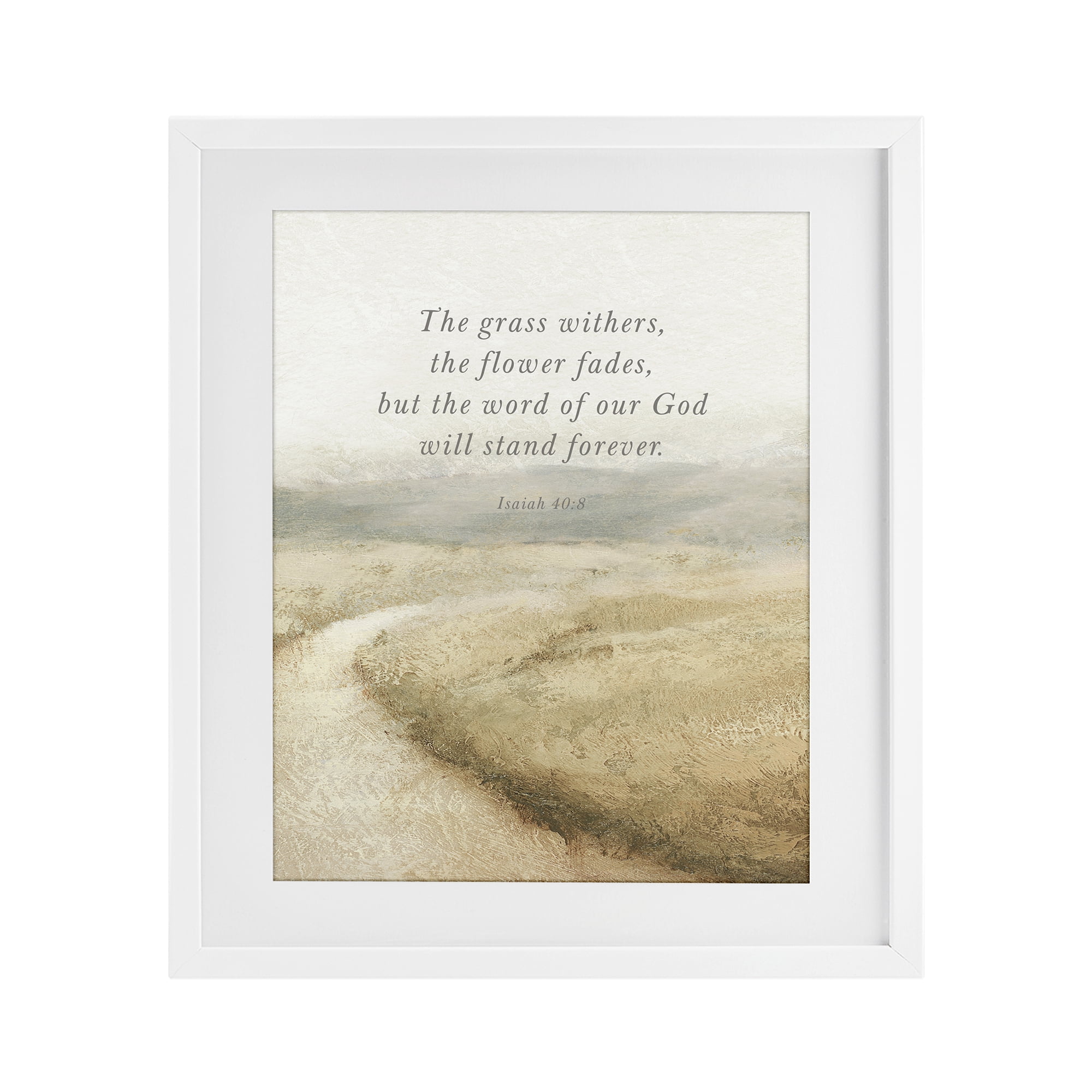 Stupell Industries Word Of God Isaiah Proverb White Framed Print Under Glass, design by John Spaeth