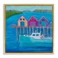 thumbnail image 1 of Stupell Industries Rustic Lodge Work Day at Seaside Village Gold Floating Frame Canvas Art, 18 x 18, by Lynn Ericson Fine Art, 1 of 8