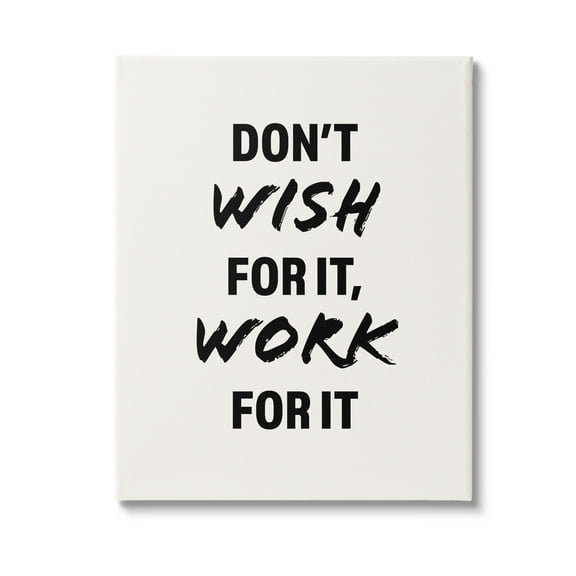 Stupell Industries Work For It Motivational Inspirational Painting Gallery Wrapped Canvas Art Print Wall Art, 16 x 20