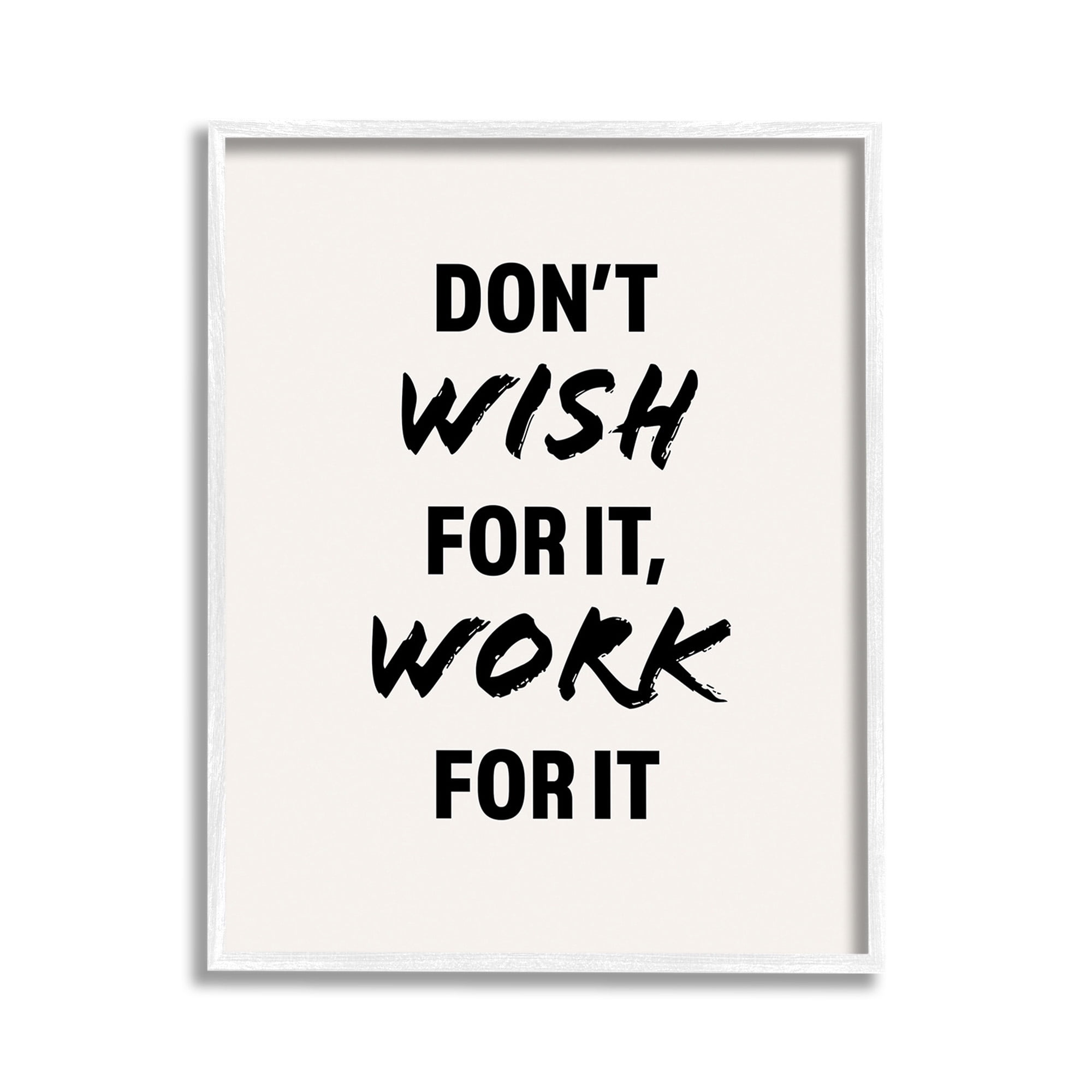 White Framed Motivational Quote Canvas Print, 11" x 14"