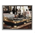 thumbnail image 1 of Stupell Industries Glam Work Place Vintage Gold Turntable Gray Floating Frame Canvas Art, 21 x 17, by Franklyn Gregory, 1 of 8
