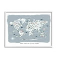 thumbnail image 1 of Stupell Industries World Continents and Regional Animals Map Soft Blue, 16 x 20, Designed by Leah Straatsma, 1 of 7