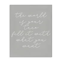Stupell Industries World Is Your Taco Text & Numbers Painting Wrapped Canvas Art Print Wall Art, 16 x 20