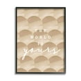 thumbnail image 1 of Stupell Industries World Is Yours Phrase Geometric Circle Pattern Framed Wall Art, 11 x 14, Design by Lil' Rue, 1 of 5