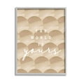 thumbnail image 1 of Stupell Industries World Is Yours Phrase Geometric Circle Pattern Framed Wall Art, 11 x 14, Design by Lil' Rue, 1 of 5