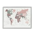 thumbnail image 1 of Stupell Industries World Map Patterned Waters Monochromatic Pink Regions, 11 x 14, Designed by Urban Epiphany, 1 of 1
