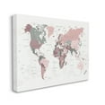 thumbnail image 1 of Stupell Industries World Map Patterned Waters Monochromatic Pink Regions, 16 x 20, Designed by Urban Epiphany, 1 of 6