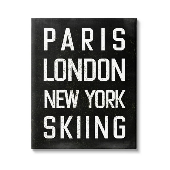 Stupell Industries Worldwide Skiing Winter Sports Graphic Art Gallery Wrapped Canvas Print Wall Art, Design by Valerie Weiners