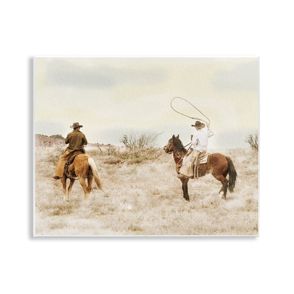Stupell Industries Wrangling Cowboys Western Pair Wall Plaque Art design by Marcus Prime, 11 x 14