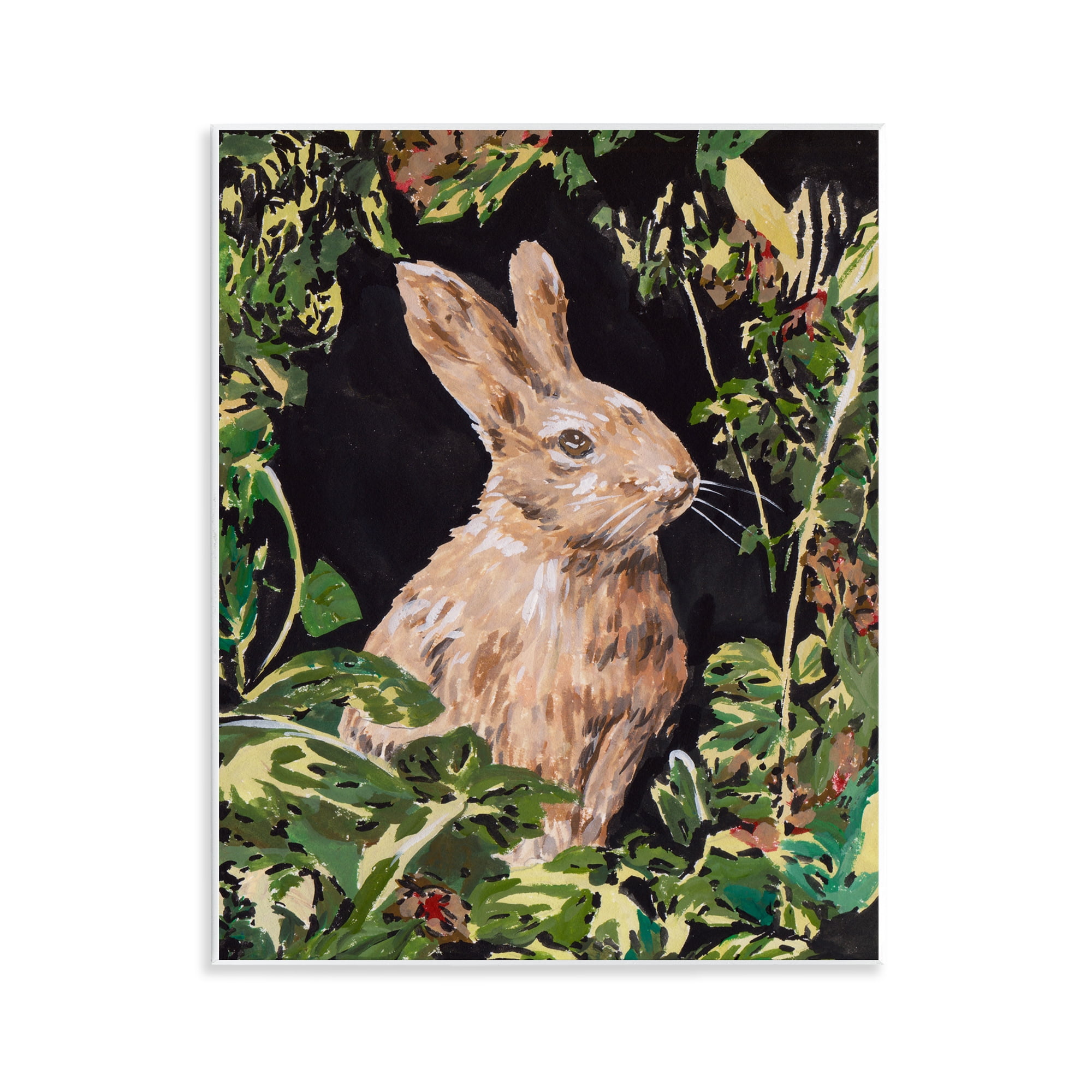 Stupell Industries Wreathed Botanicals Rabbit Wall Plaque Art, design by Melissa Wang
