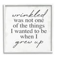 thumbnail image 1 of Stupell Industries Wrinkled Was Not One of the Things Phrase Graphic Art White Framed Art Print Wall Art, Design by Lil' Rue, 1 of 7
