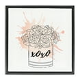 thumbnail image 1 of Stupell Industries XOXO Pastel Flowers Botanical & Floral Painting Black Floater Framed Art Print Wall Art, 25 x 25, 1 of 10