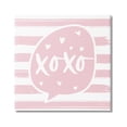 thumbnail image 1 of Stupell Industries Xoxo Speech Bubble Cute Striped Heart Pattern Graphic Art Gallery Wrapped Canvas Print Wall Art, Design by Mollie B., 1 of 7