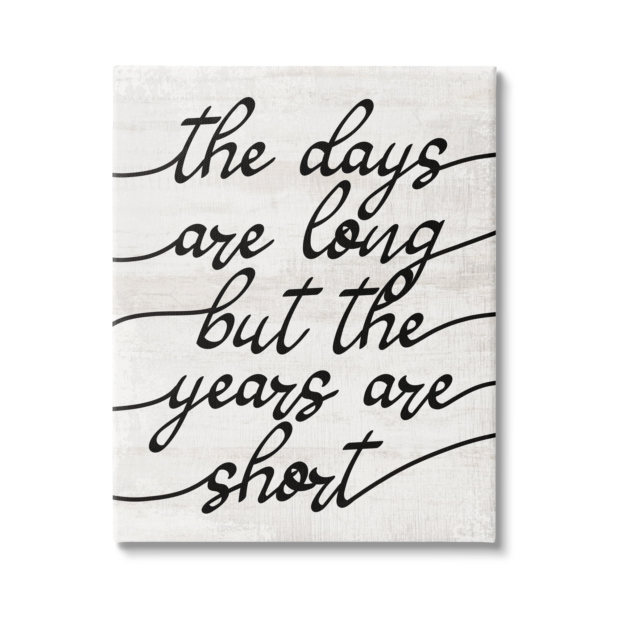 Stupell Industries Years Are Short Phrase Inspirational Painting Gallery Wrapped Canvas Print Wall Art, 36 x 48