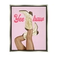 thumbnail image 1 of Stupell Industries Yeehaw Cowgirl Boots Typography Painting Gray Floater Framed Canvas Art Print Wall Art, 25 x 31, 1 of 10