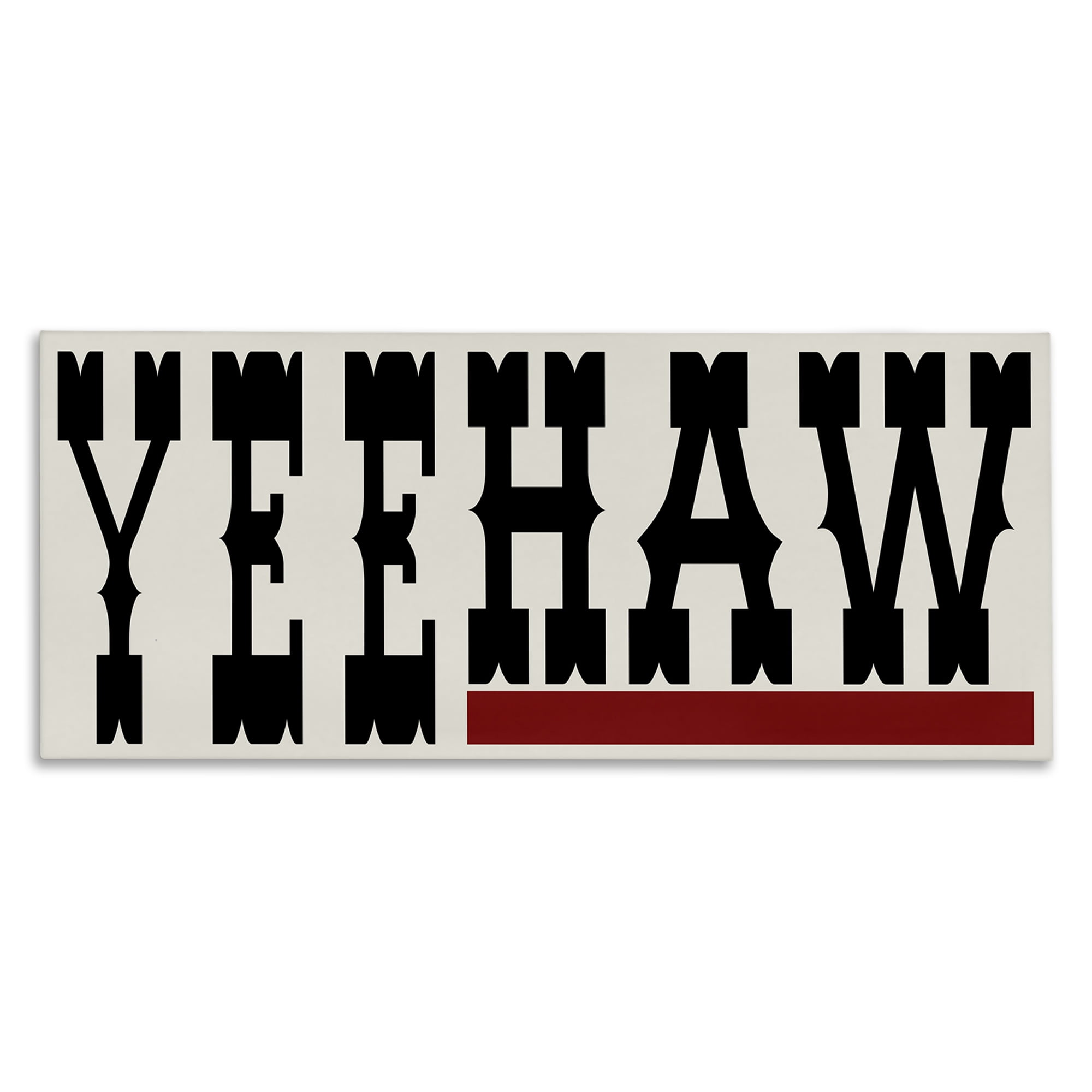 Stupell Industries Yeehaw Western Word Typography Painting Gallery Wrapped Canvas Art Print Wall Art, 40 x 17