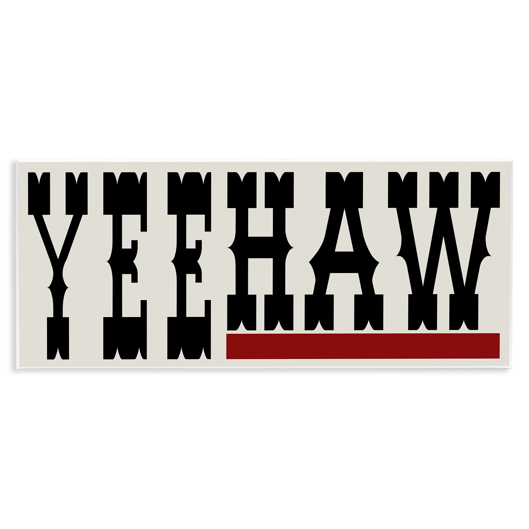 Stupell Industries Yeehaw Western Word Typography Painting Unframed Art Print Wall Art, 17 x 7