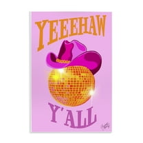 Stupell Industries Yeehaw Y'all Disco Cowboy Entertainment Painting Unframed Art Print Wall Art, 10 x 15